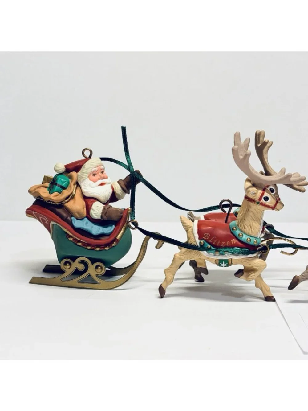 Hallmark Complete Santa And His Reindeer Collection Keepsake Ornaments 1992